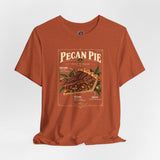 Rust orange crew-neck t-shirt with 'Pecan Pie' anatomy graphic front