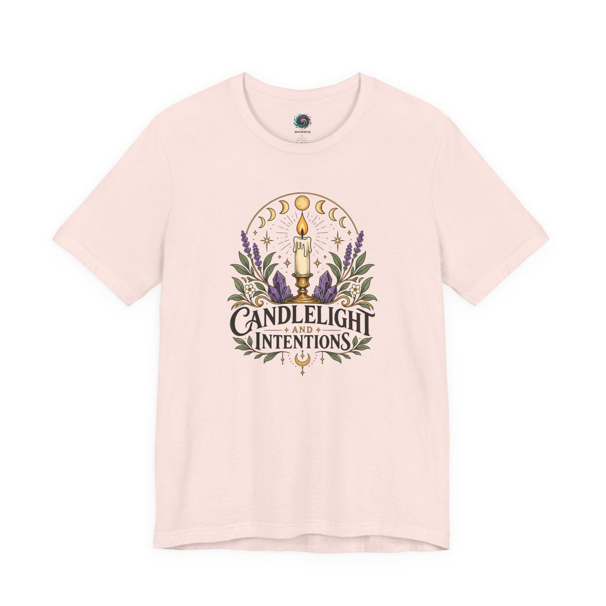 Candlelight and Intentions T-Shirt – Witchy Celestial Tee