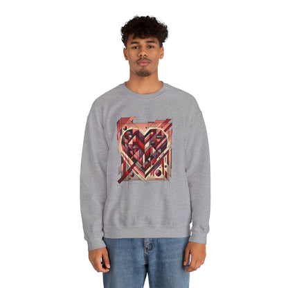 Cubist Heart Sweatshirt – Modern Art Valentine's Day Pullover