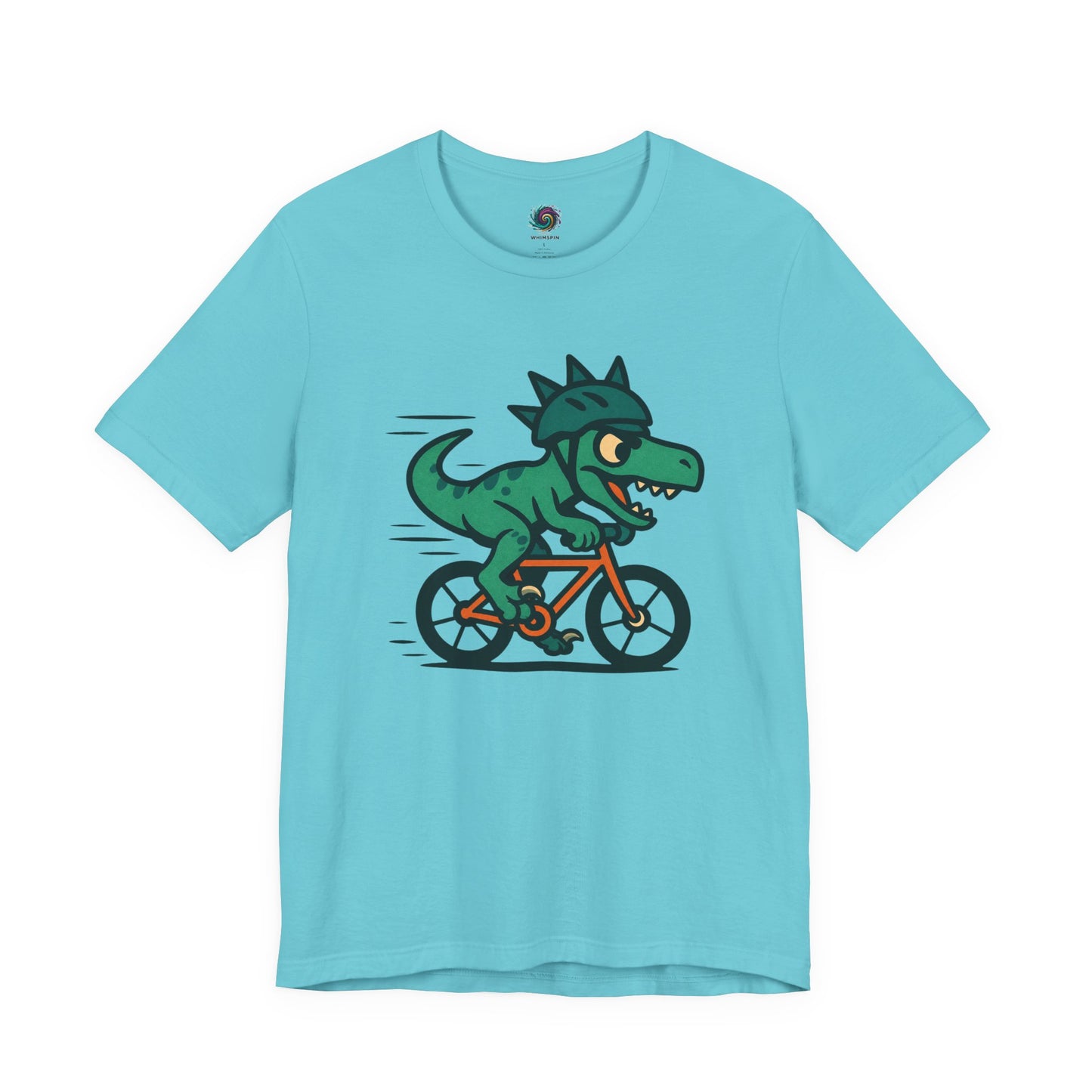 Velociraptor on a Bike T-Shirt – Funny Dino Velo Tee