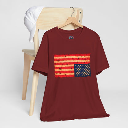 Inverted Flag Distress T-Shirt – Symbolic Upside Down Flag Design