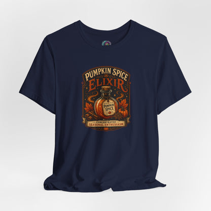 Pumpkin Spice Elixir T-Shirt – Funny Witchy Fall Coffee Tee