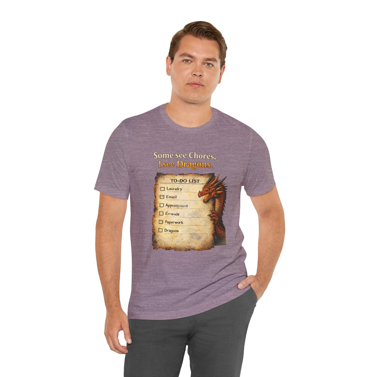 Some See Chores I See Dragons T-Shirt – Funny Fantasy Tee