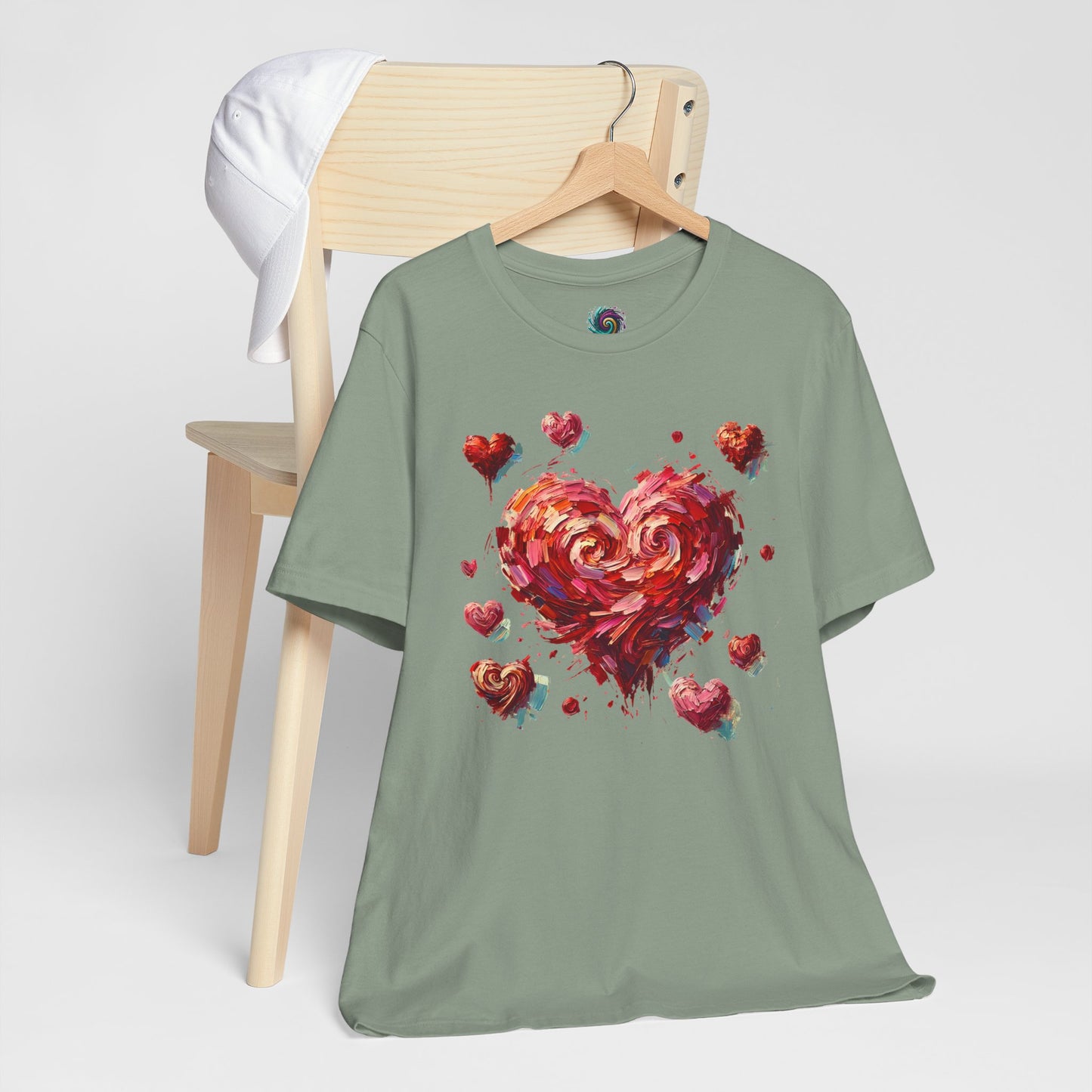 Impressionistic Heart T-Shirt – Artistic Valentine's Day Tee