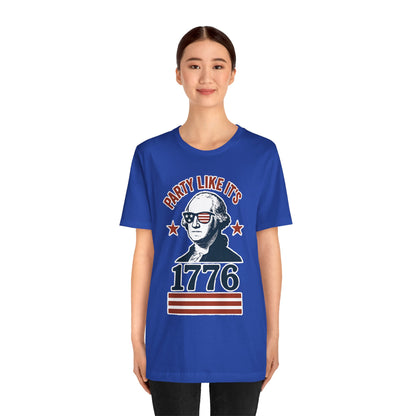 Party Like It's 1776 T-Shirt – Funny 4th of July Tee with George Washington Graphic - WhimSpin - https://whimspin.com
