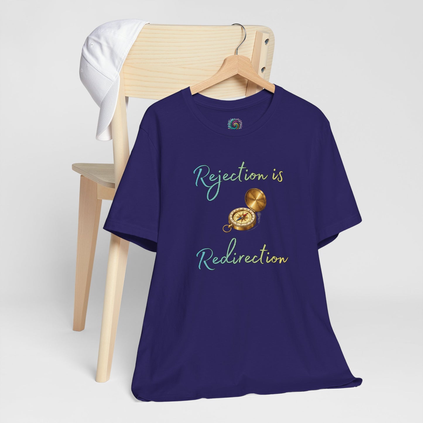 Rejection Is Redirection T-Shirt – Motivational Compass Quote Tee