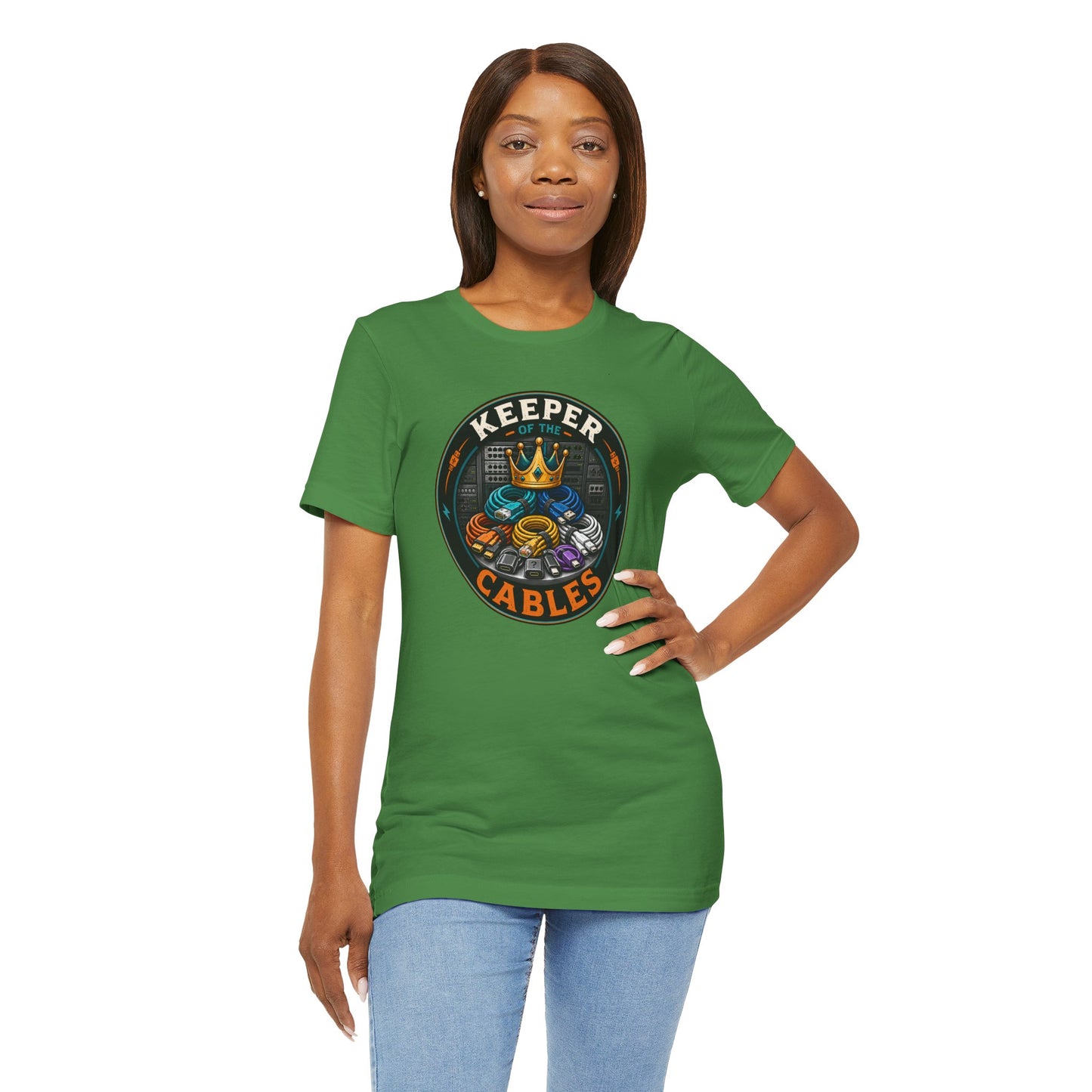Keeper of the Cables T-Shirt – Funny Tech Dad Cable Tee