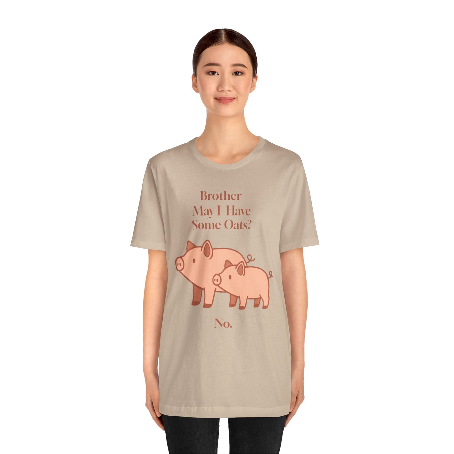 Brother May I Have Some Oats T-Shirt – Funny Viral Pig Meme Tee