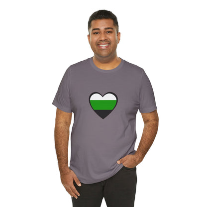 Neutrois Pride Flag Heart T-Shirt – Minimalist Gender Identity Tee