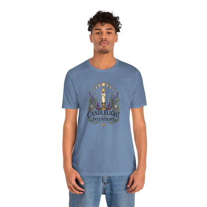 Candlelight and Intentions T-Shirt – Witchy Celestial Tee