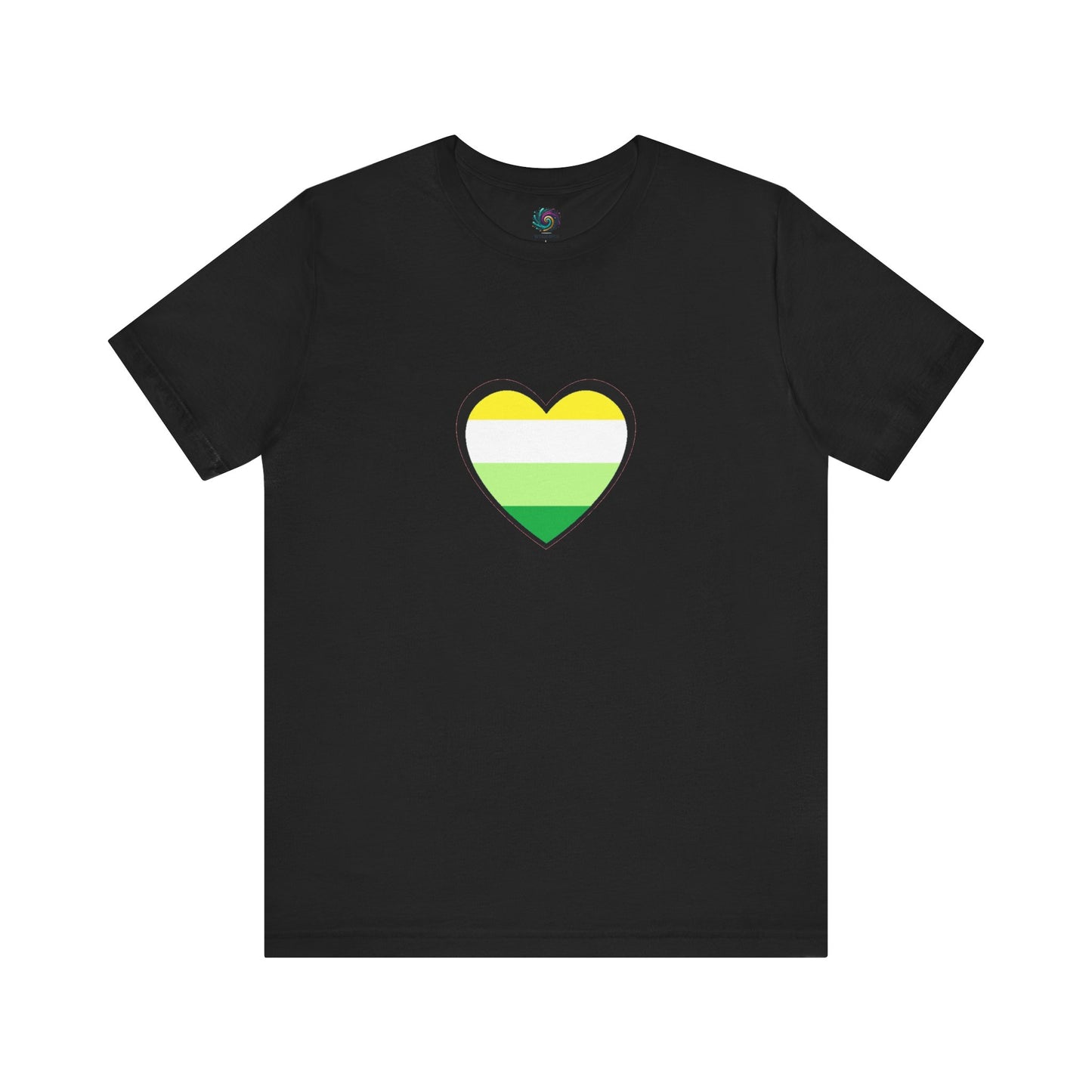 Gender Neutral Pride Flag Heart T-Shirt – Unisex LGBTQ+ Graphic Tee - WhimSpin - https://whimspin.com