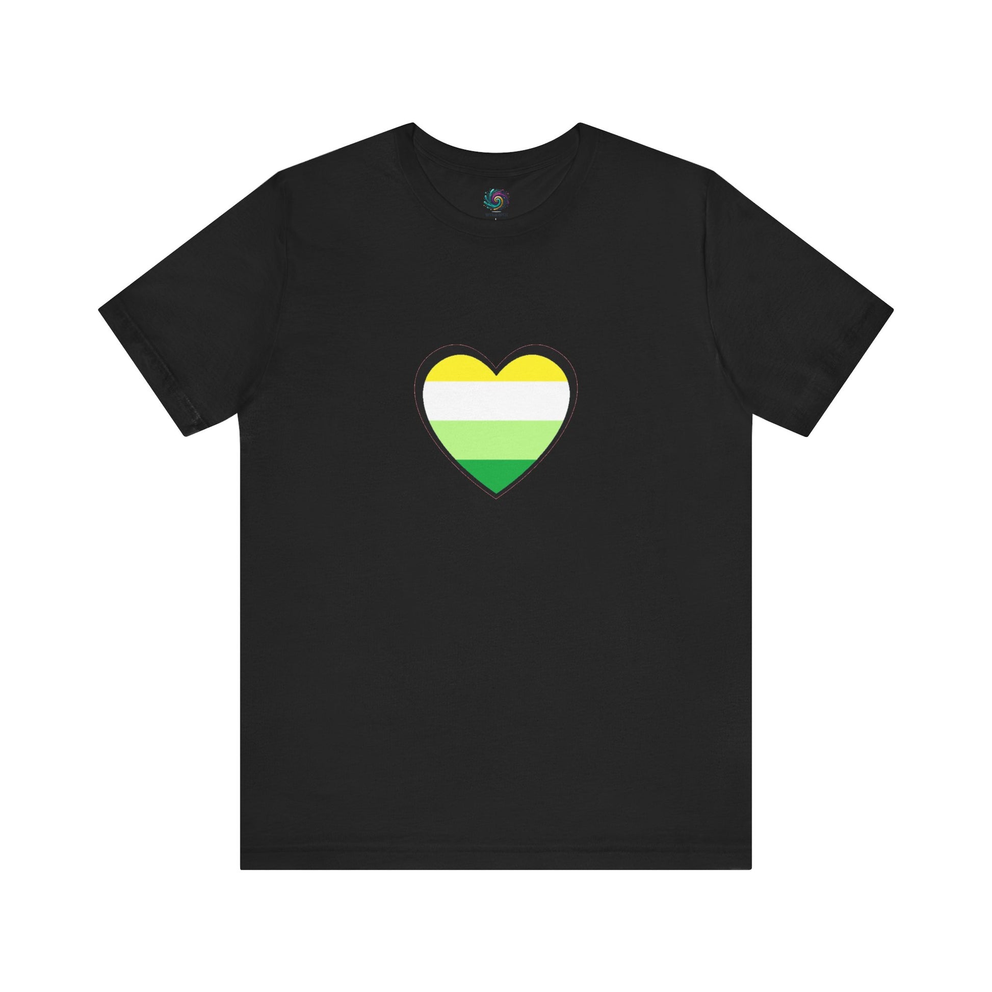 Gender Neutral Pride Flag Heart T-Shirt – Unisex LGBTQ+ Graphic Tee - WhimSpin - https://whimspin.com