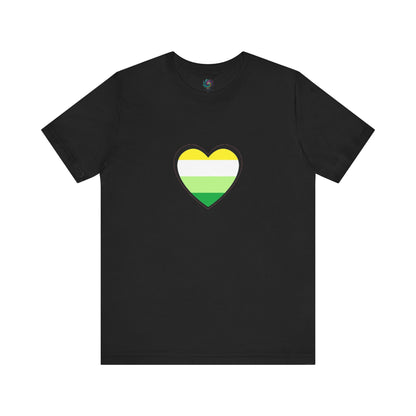 Gender Neutral Pride Flag Heart T-Shirt – Unisex LGBTQ+ Graphic Tee - WhimSpin - https://whimspin.com
