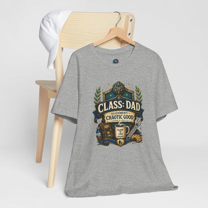Chaotic Good Dad T-Shirt – RPG Gamer Dad Graphic Tee