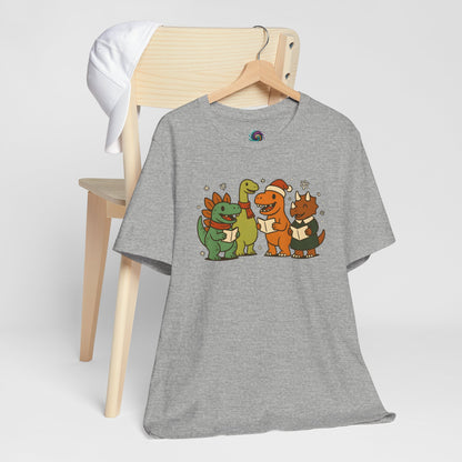 Dinosaur Carolers T-Shirt – Cute Dino Christmas Singing Tee