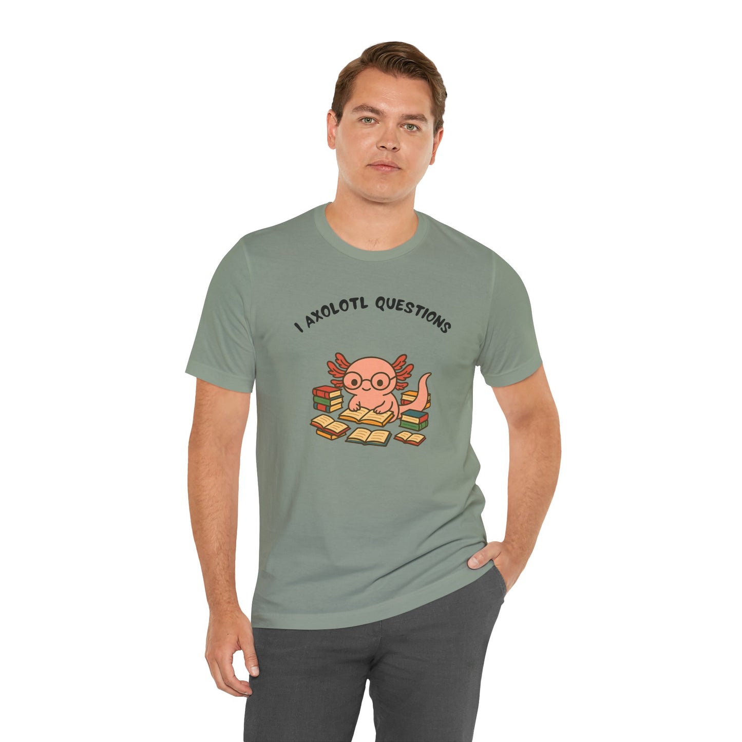 I Axolotl Questions T-Shirt – Funny Curious Axolotl Tee for Book Lovers