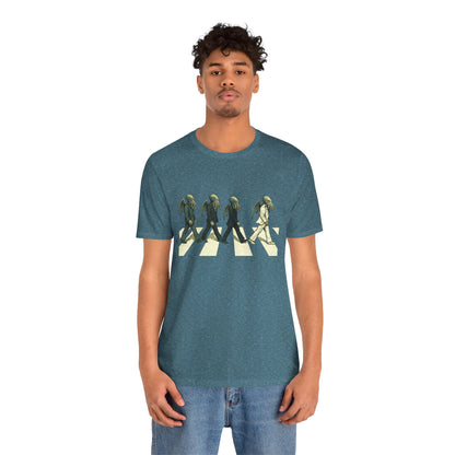 Cthulhu Crossing T-Shirt – Beatles Abbey Road Parody Tee | WhimSpin