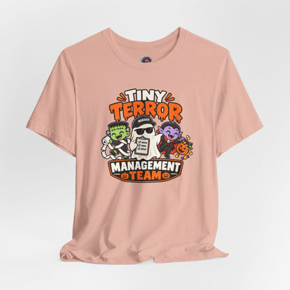 Tiny Terror Management Team T-Shirt – Funny Halloween Parent Tee