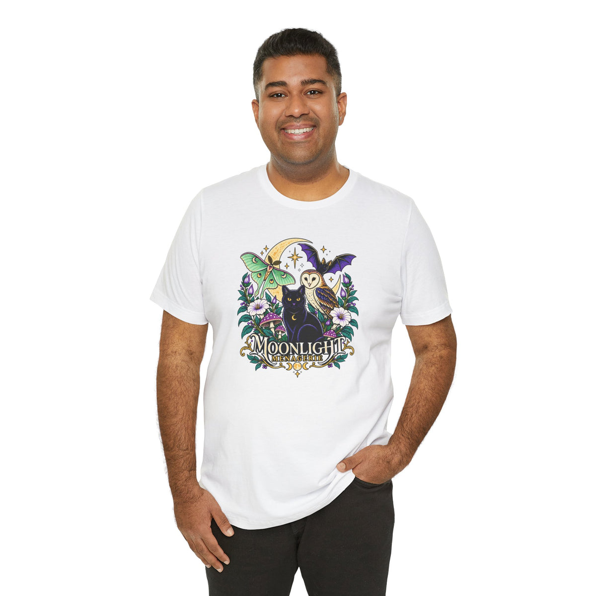 Moonlight Menagerie T-Shirt – Witchy Nocturnal Animals Tee