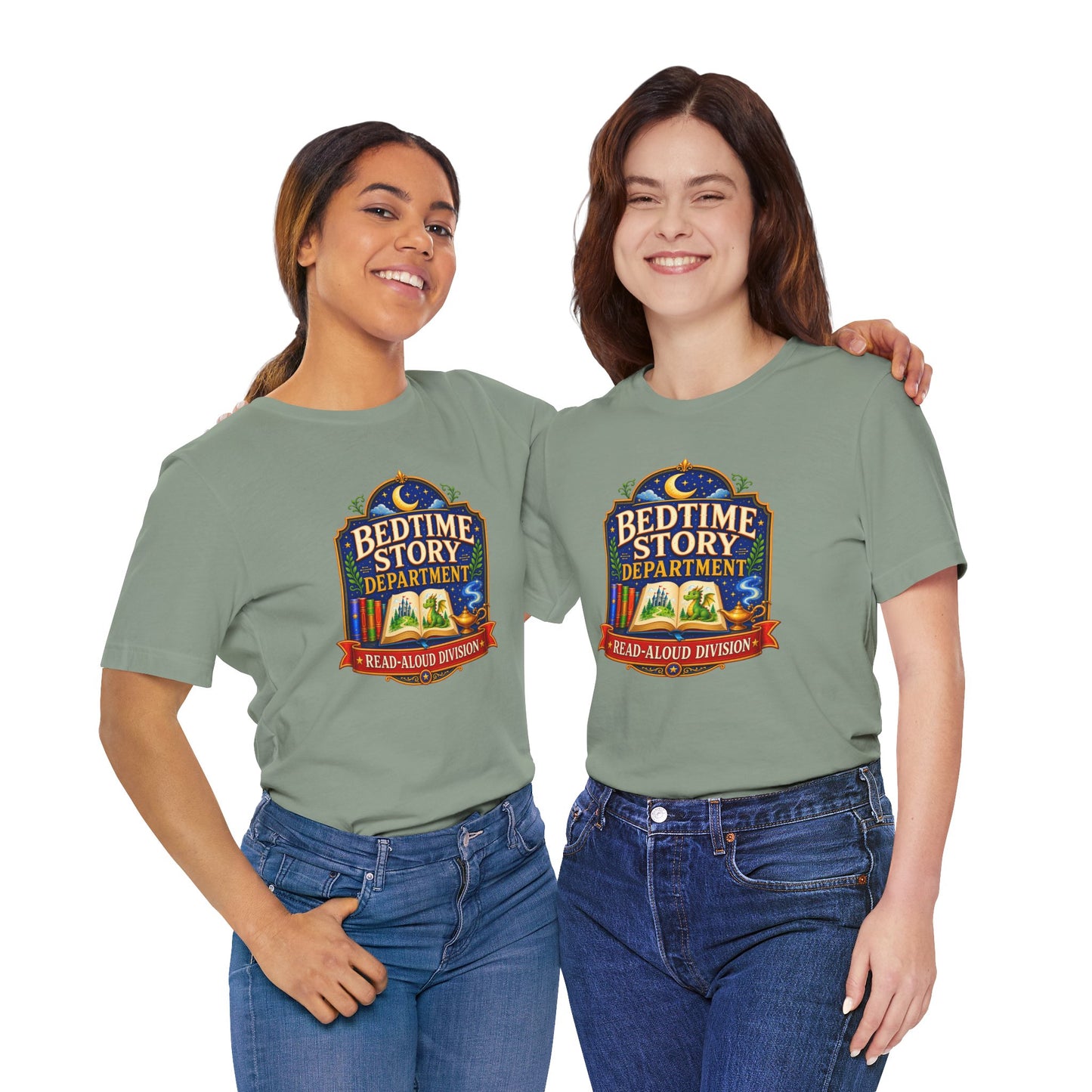 Bedtime Story Department T-Shirt – Read-Aloud Parent Tee