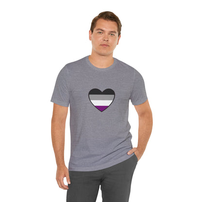 Asexual Pride Flag Heart T-Shirt – Ace Flag LGBTQ+ Graphic Tee - WhimSpin - https://whimspin.com