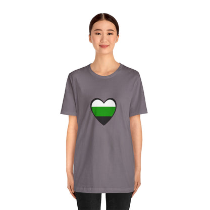 Neutrois Pride Flag Heart T-Shirt – Minimalist Gender Identity Tee