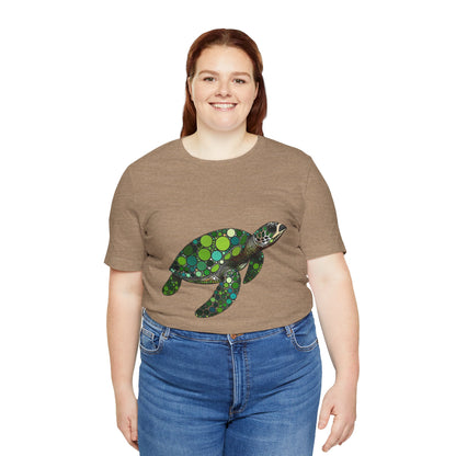Geometric Sea Turtle T-Shirt – Eco Ocean Vibes Graphic Tee - WhimSpin - https://whimspin.com