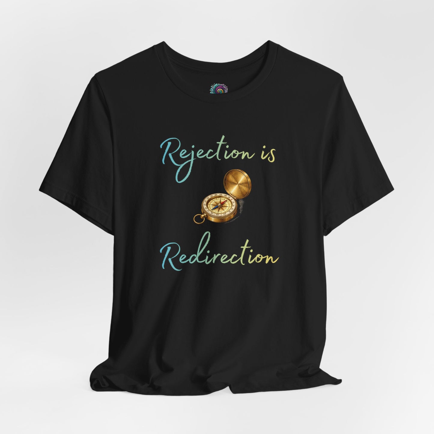 Rejection Is Redirection T-Shirt – Motivational Compass Quote Tee