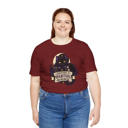 Creature of Habitual Darkness T-Shirt – Black Cat Goth Tee