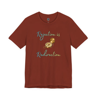 Rejection Is Redirection T-Shirt – Motivational Compass Quote Tee
