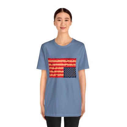 Inverted Flag Distress T-Shirt – Symbolic Upside Down Flag Design