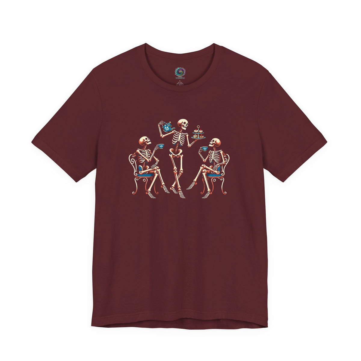 Skeleton Tea Party T-Shirt – Vintage Halloween Skeleton Tee