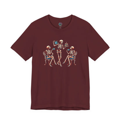 Skeleton Tea Party T-Shirt – Vintage Halloween Skeleton Tee