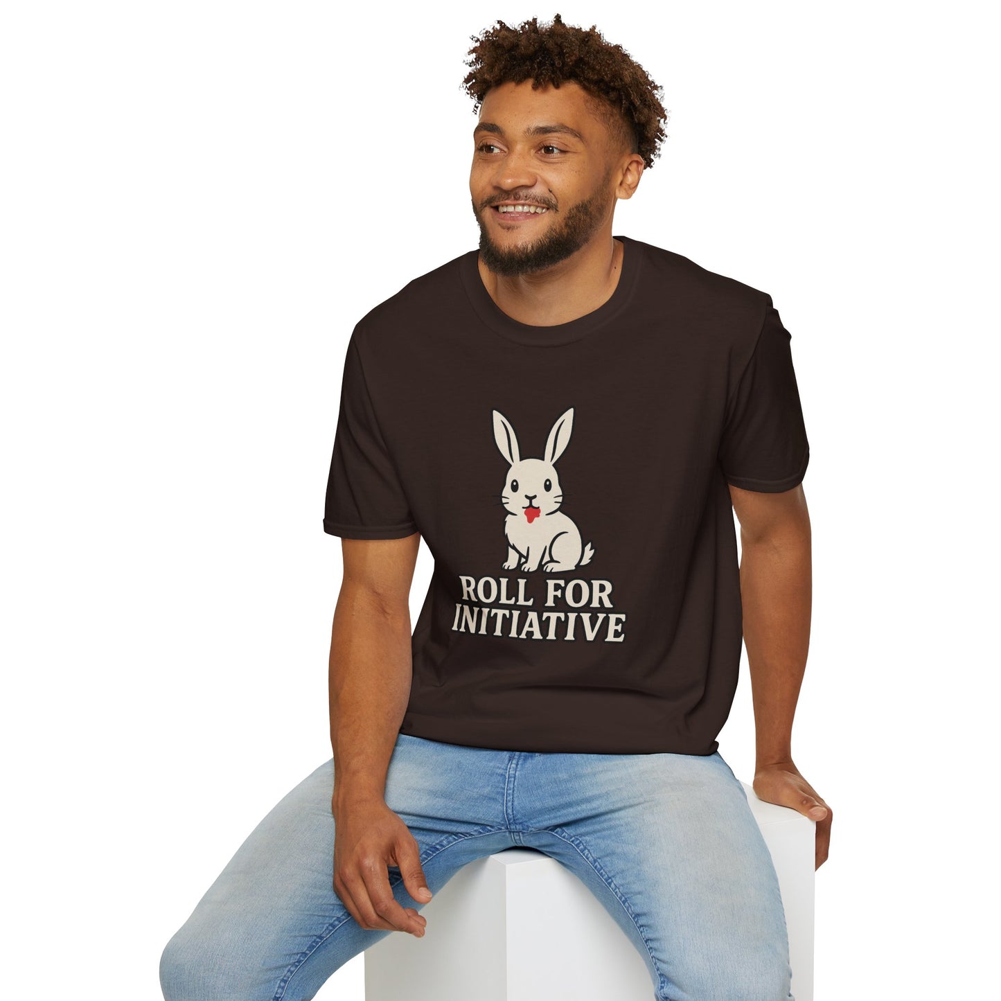 Roll for Initiative T-Shirt – Killer Bunny Humor Gaming Tee