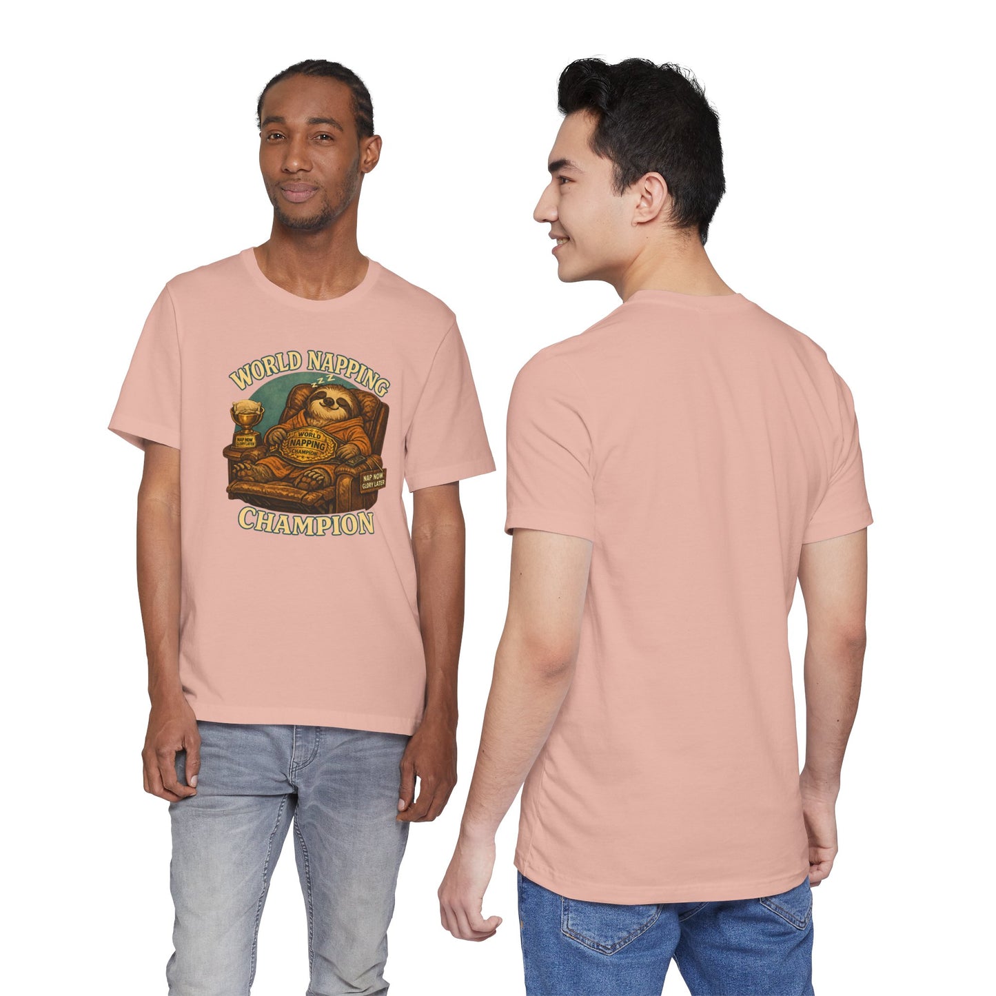 World Napping Champion T-Shirt – Funny Sloth Nap Tee