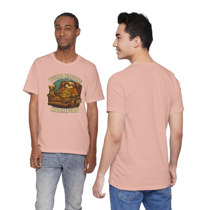 World Napping Champion T-Shirt – Funny Sloth Nap Tee