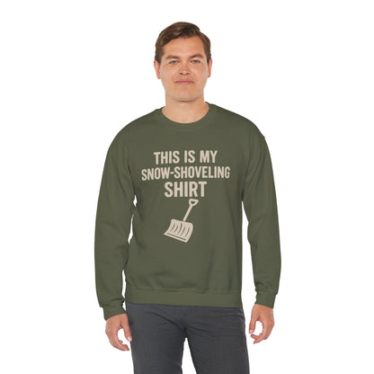 This Is My Snow-Shoveling Shirt – Funny Winter Chore Sweatshirt