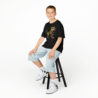 Pixel Dinosaur Kids T-Shirt – Retro Pixel T-Rex Gamer Tee