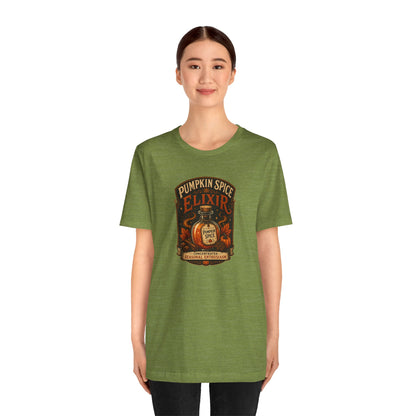 Pumpkin Spice Elixir T-Shirt – Funny Witchy Fall Coffee Tee
