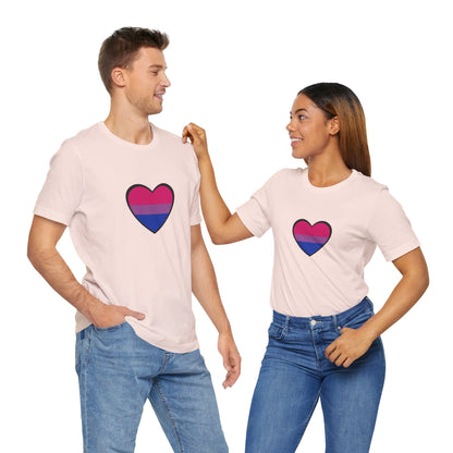 Bisexual Pride Flag T-Shirt – LGBTQ+ Heart Graphic Tee | WhimSpin