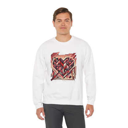 Cubist Heart Sweatshirt – Modern Art Valentine's Day Pullover
