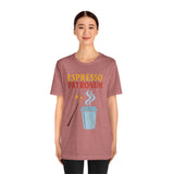 Mauve unisex T-shirt with 