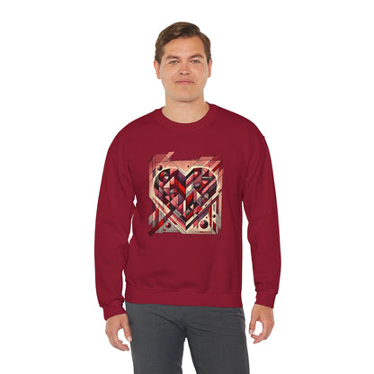 Cubist Heart Sweatshirt – Modern Art Valentine's Day Pullover