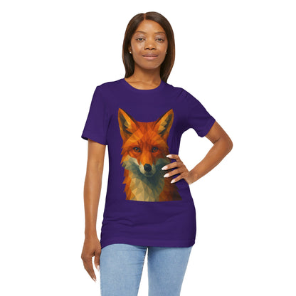 Geometric Fox T-Shirt – Polygon Animal Tee with Nature Vibes - WhimSpin - https://whimspin.com