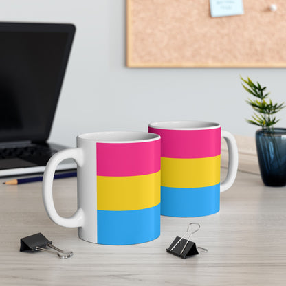 Pansexual Pride Flag Mug – Colorful LGBTQ+ Ceramic Cup