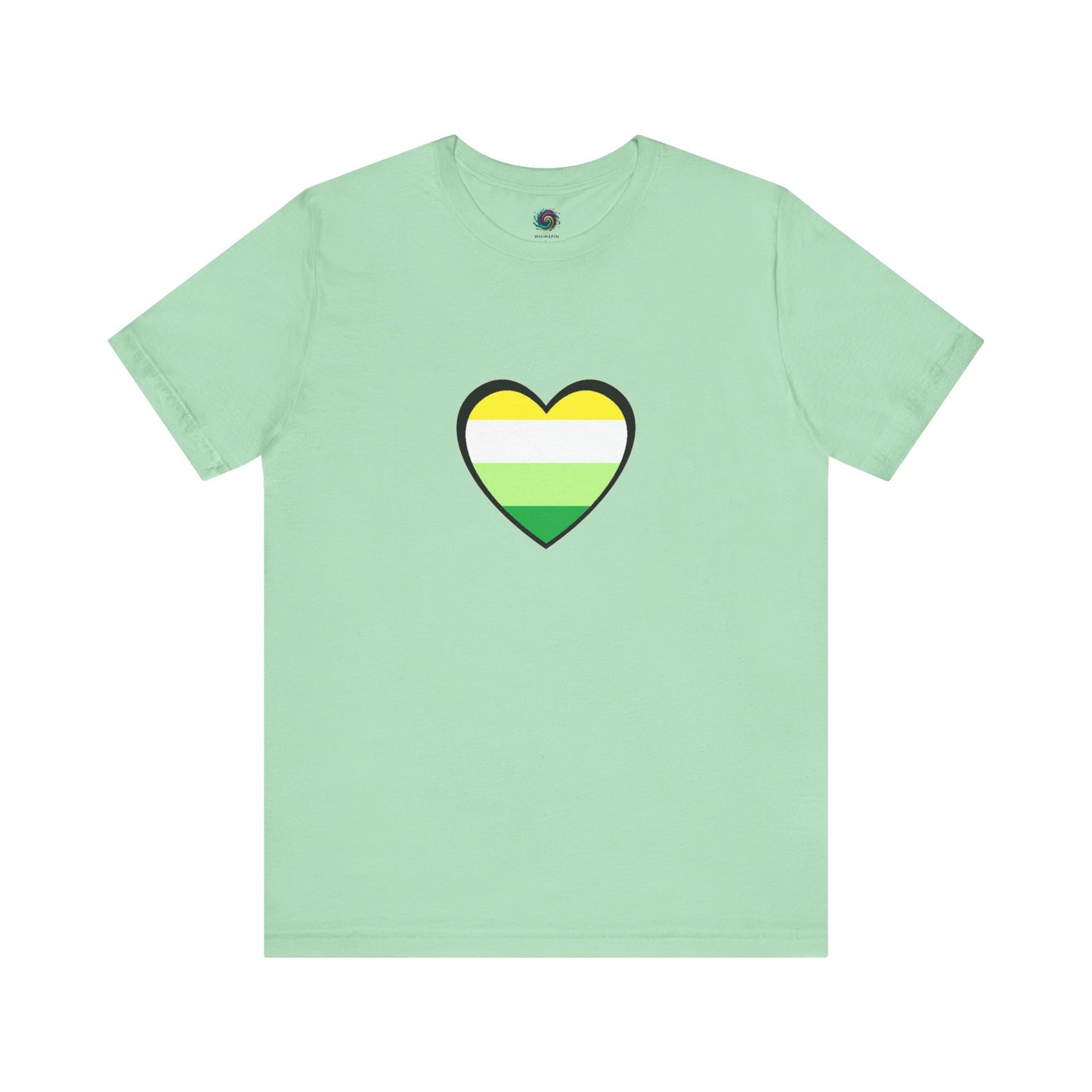 Gender Neutral Pride Flag Heart T-Shirt – Unisex LGBTQ+ Graphic Tee - WhimSpin - https://whimspin.com