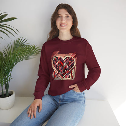 Cubist Heart Sweatshirt – Modern Art Valentine's Day Pullover