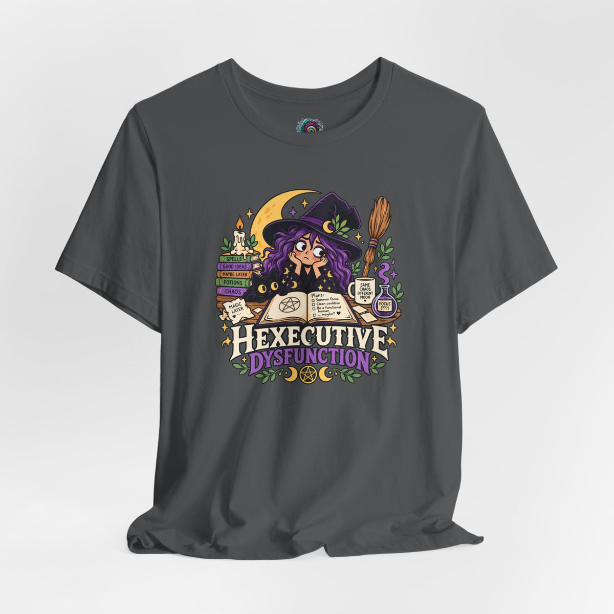 Hexecutive Dysfunction T-Shirt - Funny Witchy ADHD Humor Tee