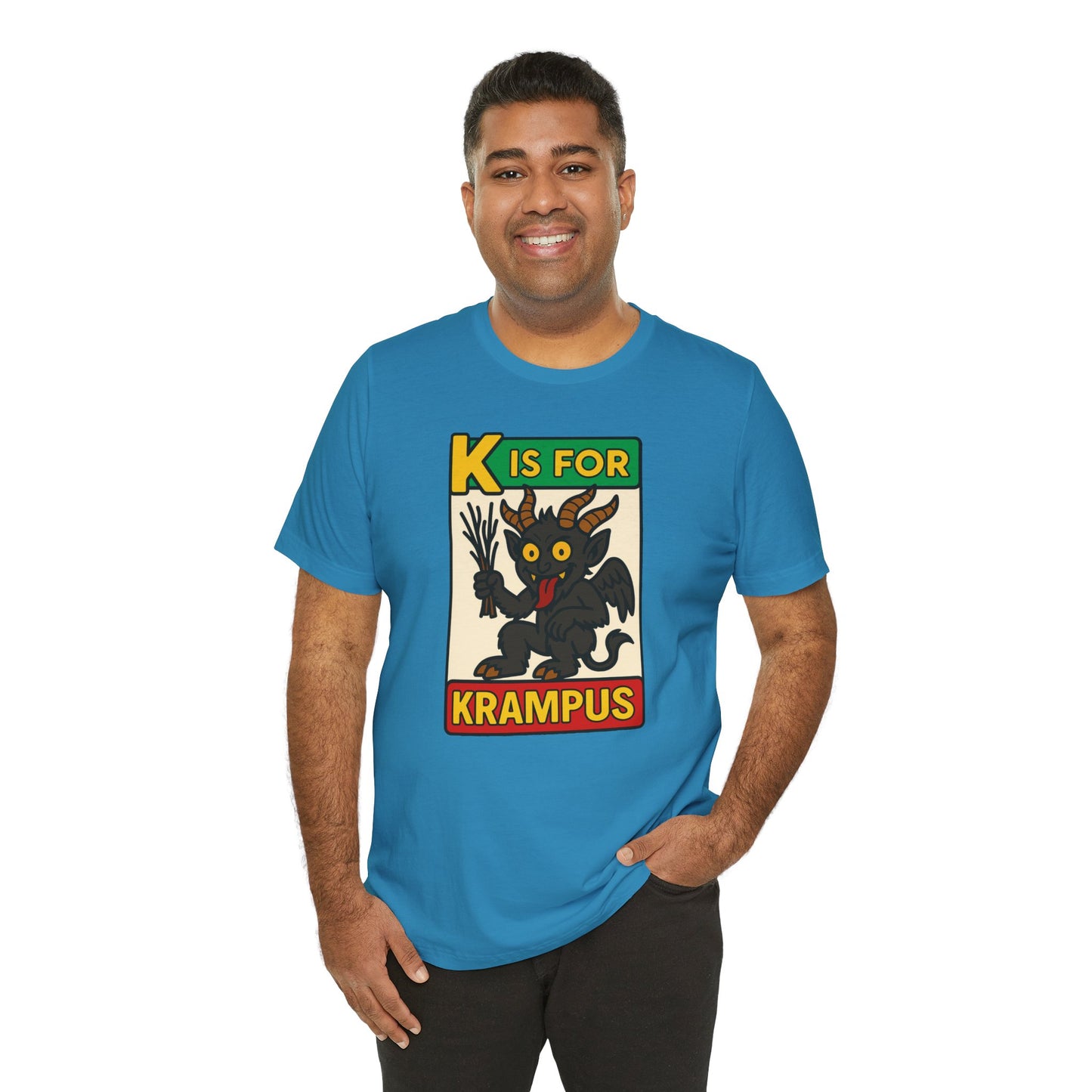 Krampus Alphabet Tee - "K is for Krampus" Holiday Graphic T-Shirt