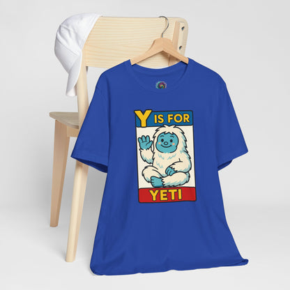 Y Is for Yeti T-Shirt – Cute Winter Monster Tee from the Monster Alphabet Series